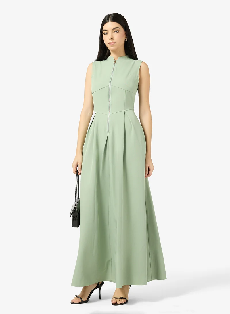 ELLA  A-line Dress With Zipper Detail for Women | Best Price UAE